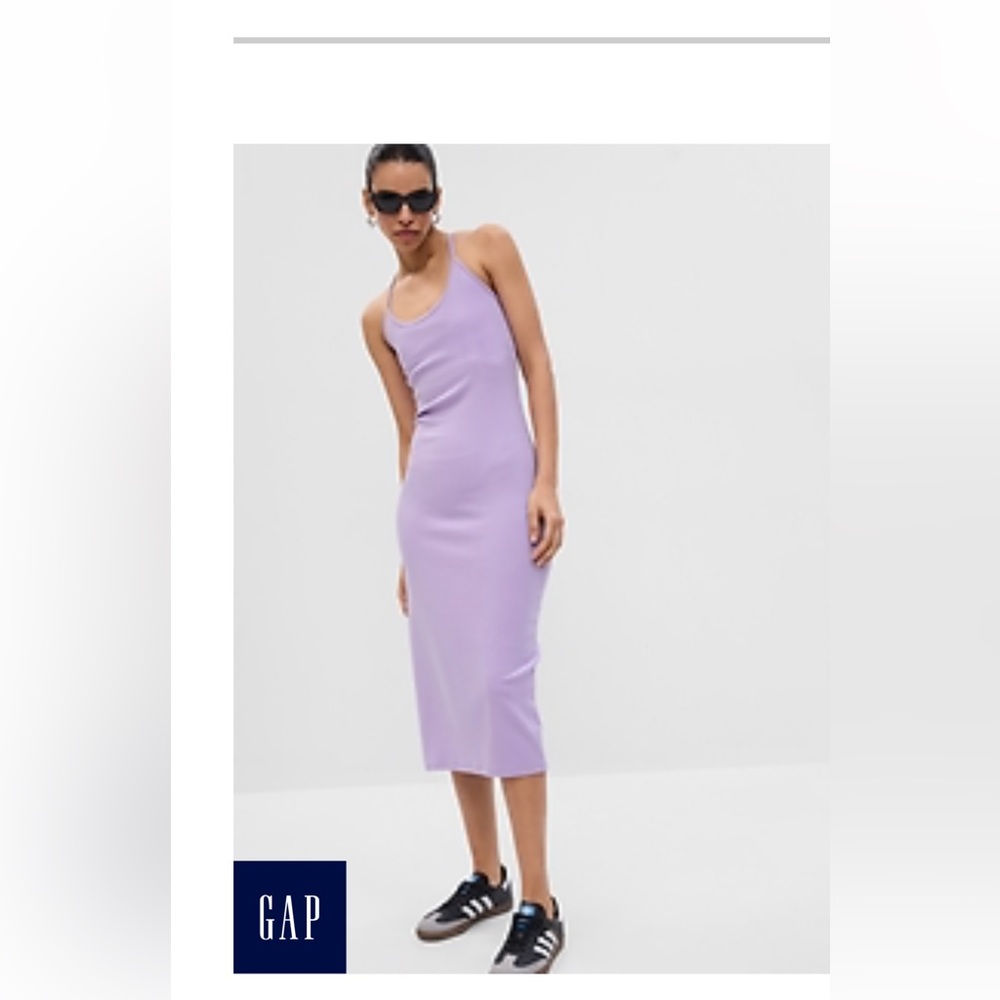 Gap Bodycon Spaghetti Straps Dress in Purple Lotus